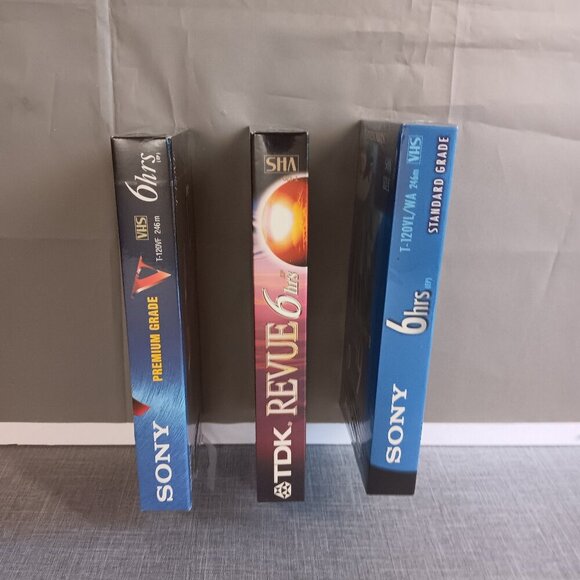 Sony TDK Revue 6 Hour T-120 VHS Blank Video Cassette Tape Lot of 3 New Old Stock - Picture 7 of 7